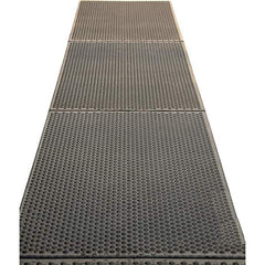 Barefoot - 2' Long x 3' Wide, Dry/Wet Environment, Anti-Fatigue Matting - Black, EPDM Rubber with EPDM Rubber Base - All Tool & Supply