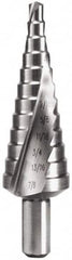 Hertel - 9 Hole Sizes, 1/4 to 3/4" Hole Diam Cobalt Step Drill Bit - All Tool & Supply