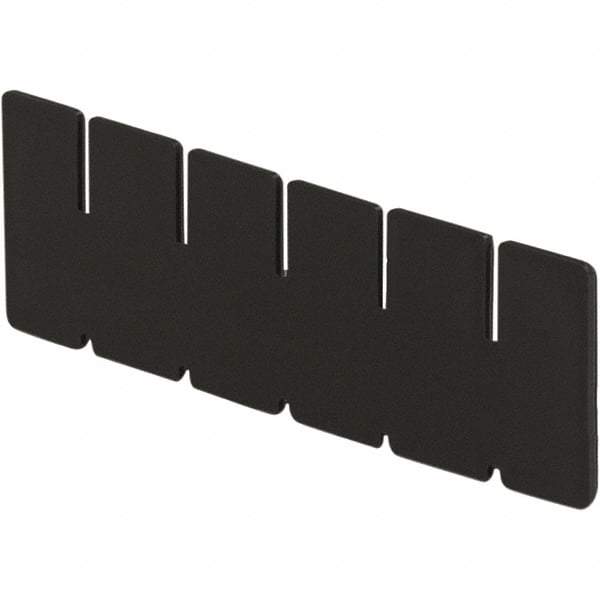 LEWISBins+ - 1-7/8" High, Black Bin Divider - Use with DC1025, Short Side Measures 1.9" Tall - All Tool & Supply