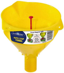 Funnel King - 16 oz Capacity Polypropylene Funnel - 5" Mouth OD, 1" Tip OD, 1-1/4" Straight Spout, Yellow - All Tool & Supply