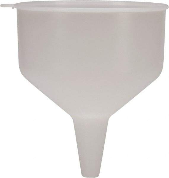 Funnel King - 144 oz Capacity Polyethylene Funnel - 9" Mouth OD, 1-1/8" Tip OD, 3-1/2" Straight Spout, Natural - All Tool & Supply