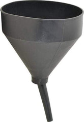 Funnel King - 3 Qt Capacity Polyethylene Funnel - 7-1/2" Mouth OD, 5/8" Tip OD, 4-7/16" Swivel Spout, Gray - All Tool & Supply