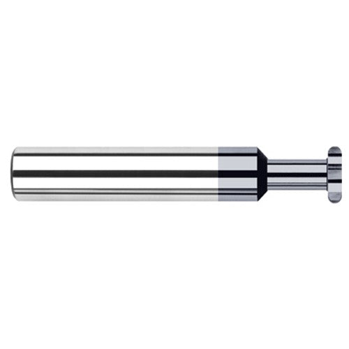 0.3750″ (3/8″) Cutter Diameter × 0.0100″ Radius × 0.5630″ Neck Length Carbide Full Radius Standard Keyseat Cutter, 6 Flutes, AlTiN Coated - Exact Industrial Supply