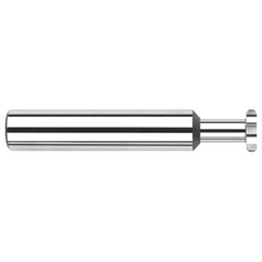 0.1562″ (5/32″) Cutter Diameter × 0.0200″ Radius × 0.2340″ (15/64″) Neck Length Carbide Full Radius Standard Keyseat Cutter, 6 Flutes - Exact Industrial Supply