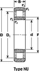 SKF - 60mm Bore Diam, 130mm Outside Diam, 31mm Wide Cylindrical Roller Bearing - 151,000 N Dynamic Capacity, 160,000 Lbs. Static Capacity - All Tool & Supply