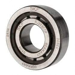 SKF - 17mm Bore Diam, 40mm Outside Diam, 12mm Wide Cylindrical Roller Bearing - 17,200 N Dynamic Capacity, 14,300 Lbs. Static Capacity - All Tool & Supply