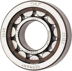 SKF - 17mm Bore Diam, 40mm Outside Diam, 12mm Wide Cylindrical Roller Bearing - 17,200 N Dynamic Capacity, 14,300 Lbs. Static Capacity - All Tool & Supply