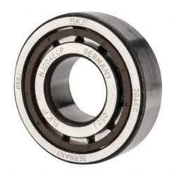 SKF - 20mm Bore Diam, 47mm Outside Diam, 14mm Wide Cylindrical Roller Bearing - 25,100 N Dynamic Capacity, 25,200 Lbs. Static Capacity - All Tool & Supply