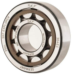 SKF - 20mm Bore Diam, 52mm Outside Diam, 15mm Wide Cylindrical Roller Bearing - 30,800 N Dynamic Capacity, 26,000 Lbs. Static Capacity - All Tool & Supply