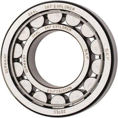 SKF - 35mm Bore Diam, 72mm Outside Diam, 17mm Wide Cylindrical Roller Bearing - 48,400 N Dynamic Capacity, 48,000 Lbs. Static Capacity - All Tool & Supply