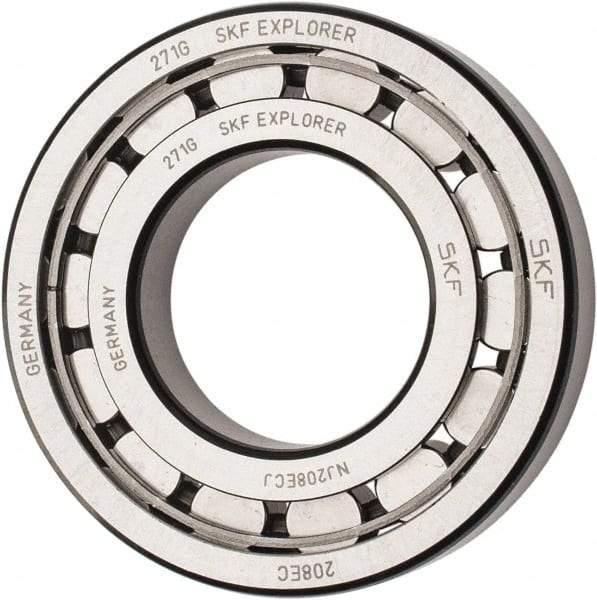 SKF - 40mm Bore Diam, 80mm Outside Diam, 18mm Wide Cylindrical Roller Bearing - 53,900 N Dynamic Capacity, 53,000 Lbs. Static Capacity - All Tool & Supply