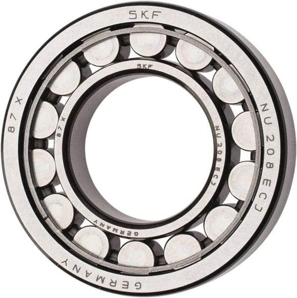 SKF - 40mm Bore Diam, 80mm Outside Diam, 18mm Wide Cylindrical Roller Bearing - 53,900 N Dynamic Capacity, 53,000 Lbs. Static Capacity - All Tool & Supply