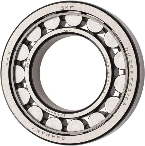 SKF - 45mm Bore Diam, 85mm Outside Diam, 19mm Wide Cylindrical Roller Bearing - 60,500 N Dynamic Capacity, 64,000 Lbs. Static Capacity - All Tool & Supply