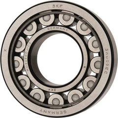 SKF - 45mm Bore Diam, 100mm Outside Diam, 25mm Wide Cylindrical Roller Bearing - 99,000 N Dynamic Capacity, 100,000 Lbs. Static Capacity - All Tool & Supply