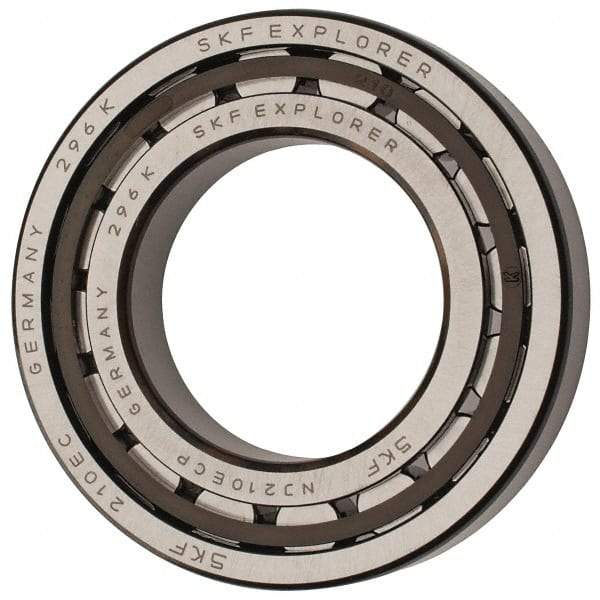 SKF - 50mm Bore Diam, 90mm Outside Diam, 20mm Wide Cylindrical Roller Bearing - 64,400 N Dynamic Capacity, 69,500 Lbs. Static Capacity - All Tool & Supply