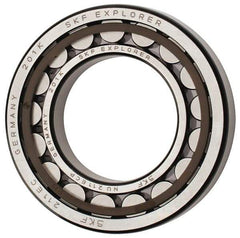 SKF - 55mm Bore Diam, 100mm Outside Diam, 21mm Wide Cylindrical Roller Bearing - 84,200 N Dynamic Capacity, 95,000 Lbs. Static Capacity - All Tool & Supply