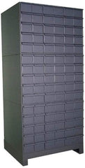 Durham - 90 Bin Drawer Cabinet System - 17-1/4 Inch Overall Depth x 69-1/8 Inch Overall Height, Gray Steel Bins - All Tool & Supply