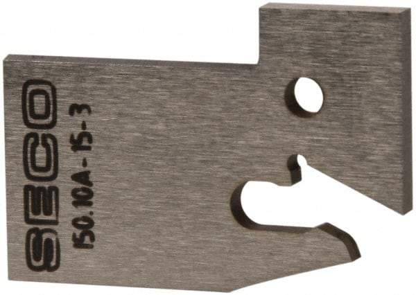 Seco - 0.61" Blade Height, 3/32" Blade Width, 1.303" OAL, Neutral Cut, Single End Indexable Cut-Off Blade - 150.10A Blade, 150.10 Series - All Tool & Supply