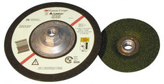 3M - 36 Grit, 7" Wheel Diam, 1/8" Wheel Thickness, Type 27 Depressed Center Wheel - All Tool & Supply