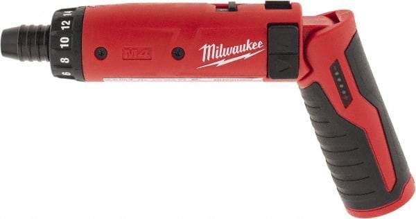 Milwaukee Tool - 4 Volts, Lithium-Ion Battery, Swivel Handle Cordless Screwdriver - 200, 600 RPM, 44 Inch/Lbs. Torque, 2 Speed - All Tool & Supply