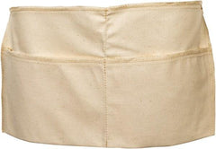 PRO-SAFE - 18 x 9" General Purpose Waist Apron - Cotton, 10 oz Material, Off-White, 2 Pockets, Flame Resistant - All Tool & Supply