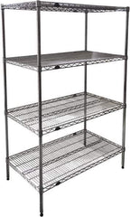 Value Collection - 4 Shelf Wire Shelving Unit - 24" Wide x 18" Deep x 63" High, - All Tool & Supply