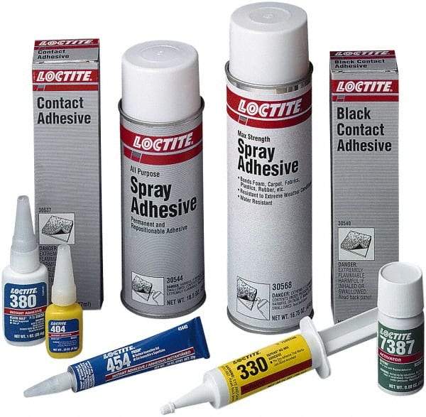 Loctite - 0.70 oz Bottle Clear Instant Adhesive - Series 435, 30 sec Working Time, 24 hr Full Cure Time, Bonds to Metal, Plastic & Rubber - All Tool & Supply