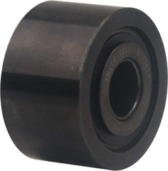 Accurate Bushing - 1-1/8" Bore, 3-1/2" Roller Diam x 2" Roller Width, Carbon Steel Plain Yoke Roller - 17,600 Lb Dynamic Load Capacity, 2-1/16" Overall Width - All Tool & Supply