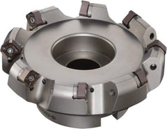 Sumitomo - 40mm Cut Diam, 16mm Arbor Hole, 45° Indexable Chamfer & Angle Face Mill - 3 Inserts, ONMT 05T6\xB6SNMT 13T6\xB6XNET 13T6 Insert, Right Hand Cut, Through Coolant, Series DualMill - All Tool & Supply