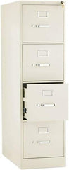 Hon - 15" Wide x 52" High x 26-1/2" Deep, 4 Drawer Vertical File with Lock - Steel, Putty - All Tool & Supply