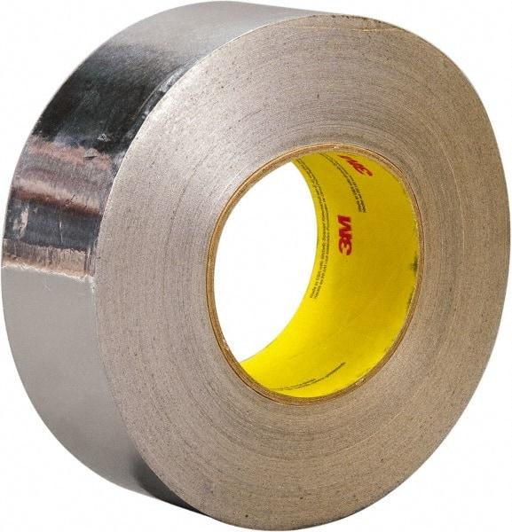 3M - 3" x 45m Silver Foil Tape - 3.25 mil, Acrylic Adhesive, Aluminum Foil Backing, -30°F to 260°F, Series 3380 - All Tool & Supply