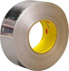 3M - 3" x 45m Silver Foil Tape - 3.25 mil, Acrylic Adhesive, Aluminum Foil Backing, -30°F to 260°F, Series 3380 - All Tool & Supply