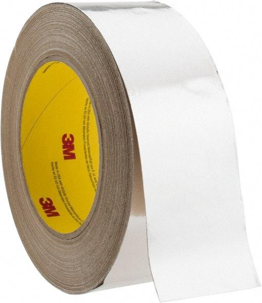 3M - 2" x 45m Silver Foil Tape - 3.25 mil, Acrylic Adhesive, Aluminum Foil Backing, 10 Lb/ln Tensile Strength, -30°F to 260°F, Series 3380 - All Tool & Supply