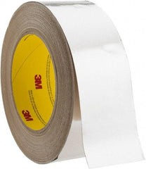 3M - 2" x 45m Silver Foil Tape - 3.25 mil, Acrylic Adhesive, Aluminum Foil Backing, 10 Lb/ln Tensile Strength, -30°F to 260°F, Series 3380 - All Tool & Supply