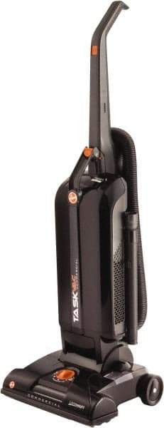 Hoover - Single Motor Lightweight Upright Vacuum Cleaner - 13-1/2" Cleaning Width, 12" Amps, Comfort Hand Grip, Black & Orange - All Tool & Supply