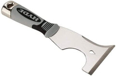 Hyde Tools - 3" Wide Stainless Steel Putty Knife - Stiff, Cushioned Grip Polypropylene Handle, 8" OAL - All Tool & Supply