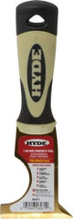 Hyde Tools - 2-1/2" Wide Brass Multi-Purpose Knife - Stiff, Cushioned Grip Polypropylene Handle, 8" OAL - All Tool & Supply