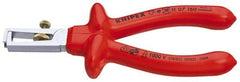 Knipex - 7 AWG to 13/64" Capacity Insulated Wire Stripper - 6-1/4" OAL, 1000 Volt Insulated Handle - All Tool & Supply