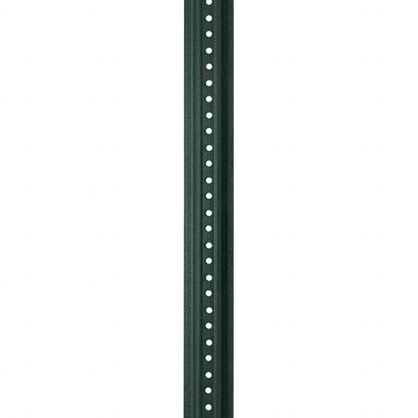 Nucor - 8' High, Powder Coated Traffic Sign Post - Steel, 3/8" Hole Diam, Green - All Tool & Supply