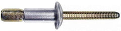 Marson - Protruding Head Steel Structural Blind Rivet - Steel Mandrel, 0.08" to 3/8" Grip, 0.53" Head Diam, 0.261" to 0.272" Hole Diam, 0.56" Length Under Head, 1/4" Body Diam - All Tool & Supply