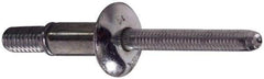 Marson - Protruding Head Steel Structural Blind Rivet - Steel Mandrel, 3/8" to 5/8" Grip, 0.49 to 0.53" Head Diam, 0.261" to 0.272" Hole Diam, 1/4" Body Diam - All Tool & Supply