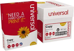 UNIVERSAL - 8-1/2" x 11" White Copy Paper - Use with Laser Printers, Copiers, Plain Paper Fax Machines - All Tool & Supply