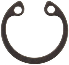 Rotor Clip - 0.025" Thick, Phosphate Finish, Steel Snap Internal Retaining Ring - 0.029" Groove Width, 0.011" Groove Depth, 0.397" Groove Diam, Grade 1060-1090 - All Tool & Supply