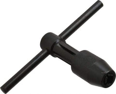 Cle-Line - 7/32 to 1/2" Tap Capacity, T Handle Tap Wrench - 3-5/8" Overall Length - All Tool & Supply