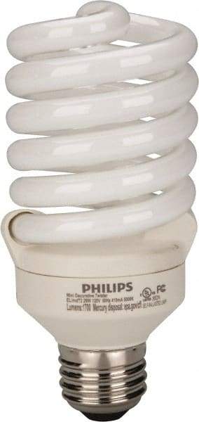 Philips - 26 Watt Fluorescent Residential/Office Medium Screw Lamp - 5,000°K Color Temp, 1,700 Lumens, 120 Volts, EL/mDT, 10,000 hr Avg Life - All Tool & Supply