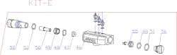 RivetKing - 3 to 6" Air Valve Kit for Rivet Tool - Includes Air Valve Body, Air Valve Ring, O-Ring, Air Valve Base, Valve Rod - All Tool & Supply