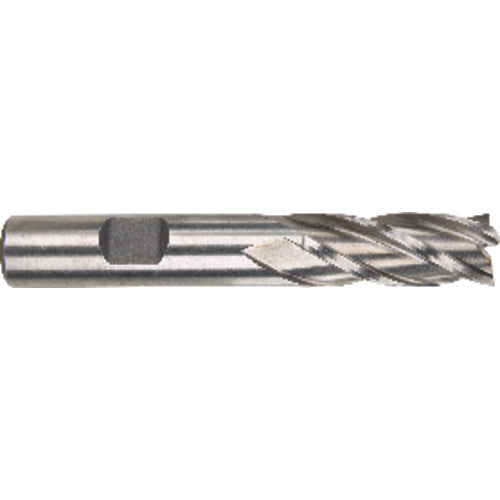 ‎17/64″ Dia. × 3/8″ Shank × 3/4″ DOC × 2-1/2″ OAL, HSS, Uncoated, 4 Flute, Plain, External, Non-Center Cutting, Solid End Mill Series/List #1897 - All Tool & Supply