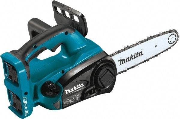 Makita - 36 Volt, 1650 Ft/min, Battery Powered Chainsaw - 12" Guide Bar Length, 3/8" Chain Pitch - All Tool & Supply