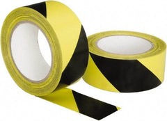 Ability One - Black & Yellow Striped Vinyl Tape - 2" Wide x 108' Long, General Traffic - All Tool & Supply