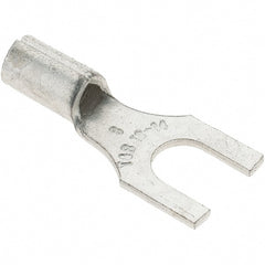 Value Collection - #8 Stud, 18 to 14 AWG Compatible, Noninsulated, Crimp Connection, Standard Fork Terminal - All Tool & Supply